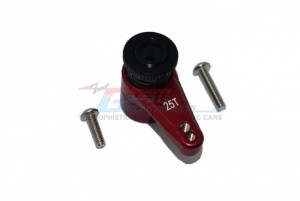 GPM RBX025TSH ALUMINUM 7075 25T SERVO HORN W. BUILT-IN SPRING (2 POSITIONING HOLES)  AXIAL RC 1/10 4WD RBX10 RYFT BRUSHLESS ROCK BOUNCER AXI03005 - RED - RBX025TSH-R