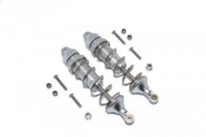 GPM LU4101R ALUMINUM REAR THICKENED SPRING DAMPERS 101mm LOSI 1/10 4WD LASERNUT TENACITY ULTRA 4 ROCK TACER LOS03028 - SILVER - LU4101R-S-S