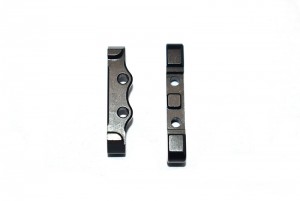 GPM LM009 ALU REAR LOWER SUSPENSION ARM MOUNT LOSI 1/18 2WD MINI-T 2.0 LOS01015 - BLACK - LM009-BK