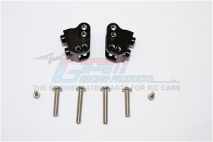 ALUMINIUM FRONT/REAR LINK MOUNTS - AXIAL SCX10 II - Black - SCX2008-BK