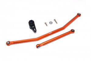GPM RBX16023T ALUMINUM FRONT STEERING TIE RODS W/ ALUMINUM 7075 23T SERVO HORN W. BUILT-IN SPRING - 2 POSITIONING HOLES AXIAL 1/10 4WD RBX10 RYFT BRUSHLESS ROCK BOUNCER AXI03005 - ORANGE - RBX16023T-OR