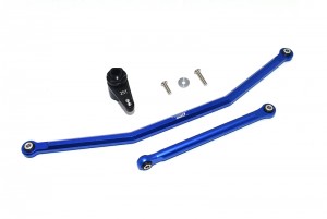 GPM RBX16025T ALUMINUM FRONT STEERING TIE RODS W/ ALUMINUM 7075 25T SERVO HORN W. BUILT-IN SPRING - 2 POSITIONING HOLES AXIAL 1/10 4WD RBX10 RYFT BRUSHLESS ROCK BOUNCER AXI03005 - BLUE - RBX16025T-B