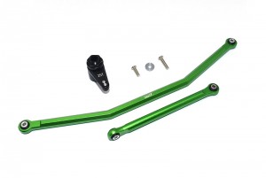 GPM RBX16025T ALUMINUM FRONT STEERING TIE RODS W/ ALUMINUM 7075 25T SERVO HORN W. BUILT-IN SPRING - 2 POSITIONING HOLES AXIAL 1/10 4WD RBX10 RYFT BRUSHLESS ROCK BOUNCER AXI03005 - GREEN - RBX16025T-G