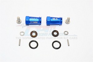 ALUMINIUM WHEEL HEX ADAPTERS 23MM WIDTH (USE FOR 4MM THREAD WHEEL SHAFT & 4MM HOLE WHEEL) - AXIAL SCX10 II - SCX2010/23MM-B