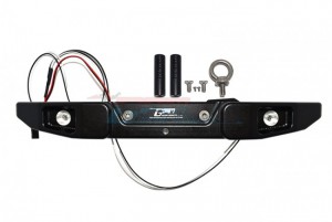 GPM SCX6330R ALUMINUM REAR BUMPER W/ HOOK LED 5mm FOR 1/6 AXIAL RACING SCX6 AXI05000 - SCX6330R-BK