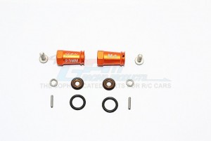 ALUMINIUM WHEEL HEX ADAPTERS 23MM WIDTH (USE FOR 4MM THREAD WHEEL SHAFT & 4MM HOLE WHEEL) - AXIAL SCX10 II - Orange - SCX2010/23MM-OR