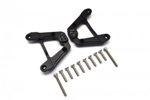 GPM SCX6030 ALUMINUM ADJUSTABLE REAR DAMPER MOUNT AXI251001 FOR 1/6 AXIAL RACING SCX6 AXI05000 - SCX6030-BK