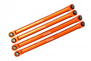 GPM RBX049F ALUMINUM FRONT UPPER & LOWER CHASSIS LINKS PARTS 1/10 AXIAL RACING RBX10 RYFT BRUSHLESS ROCK BOUNCER AXI03005 - ORANGE - RBX049F-OR
