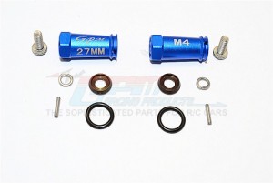 ALUMINIUM WHEEL HEX ADAPTERS 27MM WIDTH (USE FOR 4MM THREAD WHEEL SHAFT & 4MM HOLE WHEEL) - AXIAL SCX10 II - SCX2010/27MM-B