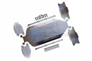 GPM MAEXZSP1-OC STAINLESS STEEL MAIN CHASSIS WITH BUMPER - HOLLOW VERSION ARRMA 1/5 4WD KRATON EXTREME BASH ROLLER ARA5208 - MAEXZSP1-OC