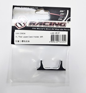 3RACING SAK-D5634 Aluminium Rear upper Deck Holder MR For 1/10 SAKURA D5 MR Drift Car - SAK-D5634