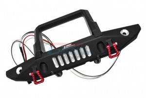 GPM SCX6330F ALUMINIUM FRONT BUMPER WITH D-RINGS 1/6 AXIAL RACING SCX-6 CRAWLER AXI05000 - SCX6330F-BK