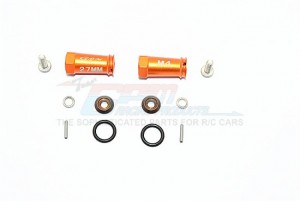 ALUMINIUM WHEEL HEX ADAPTERS 27MM WIDTH (USE FOR 4MM THREAD WHEEL SHAFT & 4MM HOLE WHEEL) - AXIAL SCX10 II - Orange - SCX2010/27MM-OR
