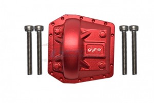 GPM SCX6012A ALUMINUM FRONT/REAR GEARBOX COVER AXI252002 AXIAL 1/6 4WD SCX6 CRAWLER JEEP JLU WRANGLER AXI05000 - RED - SCX6012A-R