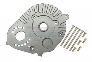 GPM RBX018 ALUMINUM MOTOR MOUNT PLATE WITH HEAT SINK FINS AXIAL AXIAL RC 1/10 4WD RBX10 RYFT BRUSHLESS ROCK BOUNCER - GUN SILVER - RBX018-GS