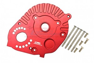 GPM RBX018 ALUMINUM MOTOR MOUNT PLATE WITH HEAT SINK FINS AXIAL AXIAL RC 1/10 4WD RBX10 RYFT BRUSHLESS ROCK BOUNCER - RED - RBX018-R