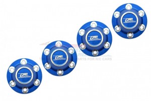 GPM SCX6005 ALUMINUM SILVER INLAY DESIGN WHEEL LOCK AXIAL 1/6 4WD SCX6 JEEP JLU WRANGLER CRAWLER AXI05000 - BLUE - SCX6005-B