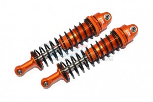 GPM SCX6145F/R ALUMINUM FRONT / REAR THICKENED SPRING DAMPERS 145mm AXIAL 1/6 4WD SCX6 JEEP JLU WRANGLER CRAWLER AXI05000 - ORANGE - SCX6145F/R-OR-BK