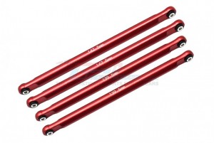 GPM LMT049F/R ALUMINUM FRONT/REAR UPPER & LOWER CHASSIS LINKS PARTS TREE TEAM LOSI 1/8 LMT 4WD SOLID AXLE MONSTER TRUCK LOS04022 - RED - LMT049F/R-R