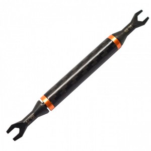 ROADTECH NSD069-OC Carbon Fibre Double Wrench H3 + H4 Black Orange - NSD069-OC