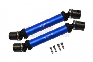 GPM LMT037SA ALUMINIUM FRONT+REAR UNIVERSAL CVD DRIVE SHAFT LOSI 1/8 LMT 4WD SOLID AXLE MONSTER TRUCK LOS04022 - BLUE - LMT037SA-B