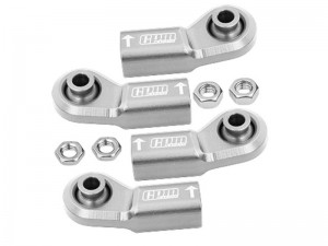 GPM SCX6161/BE ALUMINUMBALL ENDS FOR ORIGINAL FRONT STEERING TIE ROD AXIAL RC 1/6 4WD SCX6 JEEP JLU WRANGLER AXI05000 - SILVER - SCX6161/BE-S