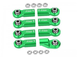 GPM SCX6160F/BE ALUMINUMBALL ENDS FOR ORIGINAL FRONT LINK BAR AXIAL RC 1/6 4WD SCX6 JEEP JLU WRANGLER AXI05000 - GREEN - SCX6160F/BE-G