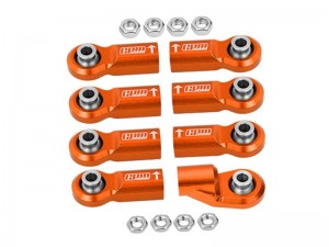 GPM SCX6160F/BE ALUMINUMBALL ENDS FOR ORIGINAL FRONT LINK BAR AXIAL RC 1/6 4WD SCX6 JEEP JLU WRANGLER AXI05000 - ORANGE - SCX6160F/BE-OR