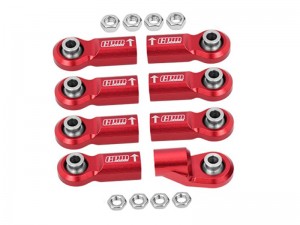 GPM SCX6160F/BE ALUMINUMBALL ENDS FOR ORIGINAL FRONT LINK BAR AXIAL RC 1/6 4WD SCX6 JEEP JLU WRANGLER AXI05000 - SCX6160F/BE-R