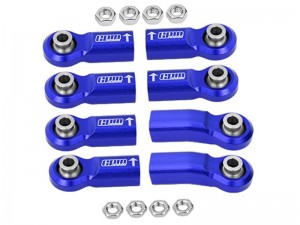 GPM SCX6160R/BE ALUMINUM BALL ENDS FOR ORIGINAL REAR LINK BAR AXIAL RC 1/6 4WD SCX6 JEEP JLU WRANGLER AXI05000 - BLUE - SCX6160R/BE-B