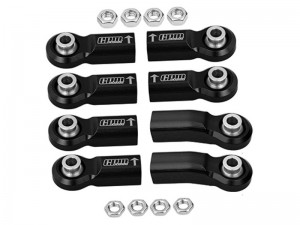 GPM SCX6160R/BE ALUMINUM BALL ENDS FOR ORIGINAL REAR LINK BAR AXIAL RC 1/6 4WD SCX6 JEEP JLU WRANGLER AXI05000 - BLACK - SCX6160R/BE-BK