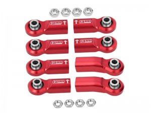 GPM SCX6160R/BE ALUMINUM BALL ENDS FOR ORIGINAL REAR LINK BAR AXIAL RC 1/6 4WD SCX6 JEEP JLU WRANGLER AXI05000 - RED - SCX6160R/BE-R