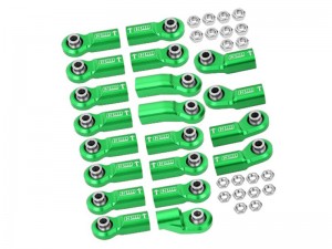 GPM SCX6162/BE  COMPLETED BALL ENDS FOR ORIGINAL FULL SET LINK BAR AXIAL RC 1/6 4WD SCX6 JEEP JLU WRANGLER AXI05000 - GREEN - SCX6162/BE-G