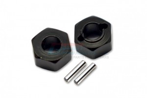 GPM LM010R ALUMINUM REAR WHEEL HEX ADAPTERS 5mm TEAM LOSI  1/18 2WD MINI-T 2.0 STADIUM TRUCK LOS01015 - BLACK - LM010R-BK