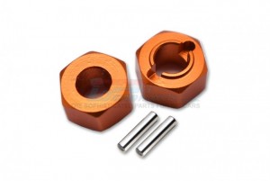 GPM LM010R ALUMINUM REAR WHEEL HEX ADAPTERS 5mm TEAM LOSI  1/18 2WD MINI-T 2.0 STADIUM TRUCK LOS01015 - ORANGE - LM010R-OR