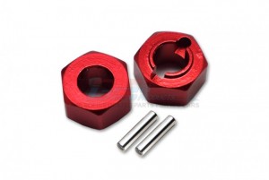 GPM LM010R ALUMINUM REAR WHEEL HEX ADAPTERS 5mm TEAM LOSI  1/18 2WD MINI-T 2.0 STADIUM TRUCK LOS01015 - RED - LM010R-R