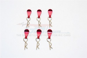 GPM BCM002M BODY CLIPS ALUMINIUM MOUNT For 1/10 1/16 1/18 RC Car - RED - BCM002M-R
