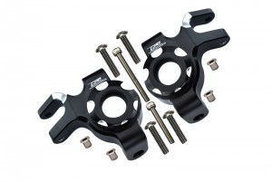 GPM SCX6021 ALUMINUM FRONT KNUCKLE ARMS AXI252004 AXIAL RACING 1/6 RC 4WD SCX-6 CRAWLER - BLACK - SCX6021-BK