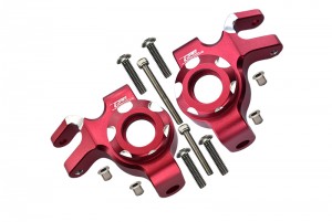 GPM SCX6021 ALUMINUM FRONT KNUCKLE ARMS AXI252004 AXIAL RACING 1/6 RC 4WD SCX-6 CRAWLER - RED - SCX6021-R