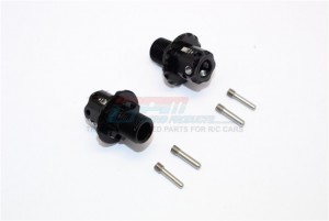 GPM SKE010/+13MM ALUMINUM 13MM HEX ADAPTERS TEAM CORALLY 1/10 SKETER XL4S MONSTER - BLACK - SKE010/+13MM-BK