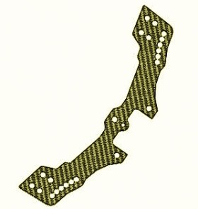 3RACING SAK-D556 Graphite Rear Shock Tower 1/10 RC SAKURA D5 MR CAR - GOLDEN - SAK-D556/GO