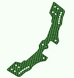 3RACING SAK-D556 Graphite Rear Shock Tower 1/10 RC SAKURA D5 MR CAR - SAK-D556/GR