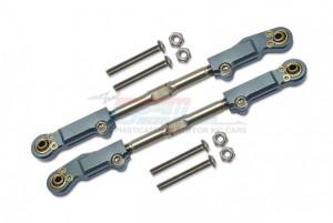 GPM MAT057S ALUMINUM STEEL REAR UPPER ARM TIE ROD ARRMA 1/8 4WD KRATON 6S BLX SPEED MONSTER TRUCK ARA106040T1 - GUN SILVER - MAT057S-GS