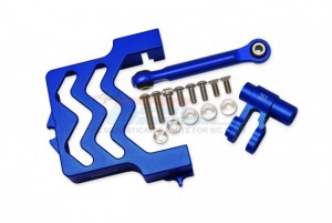 GPM TXM024N ALUMINUM SERVO MOUNT W/ ALUMINUM TIE ROD - 25T ALUMINUM SERVO HORN 1/5 TRAXXAS 4WD X-MAXX 6S 8S MONSTER - BLUE - TXM024N-B