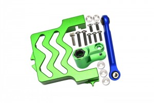 GPM TXMS024N ALUMINUM SERVO MOUNT W/ ALUMINUM TIE ROD - 25T ALUMINUM SERVO HORN TRAXXAS RC 1/10 4WD MAXX MONSTER TRUCK 89076 - GREEN - TXMS024N-G