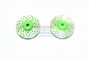 GPM MYT010AR/DA ALUMINUM REAR BRAKE DISK WITH SILVER LINING AXIAL RACING 1/18 YETI JR SCORE TROPHY TRUCK AX90052 - GREEN - MYT010AR/DA-G