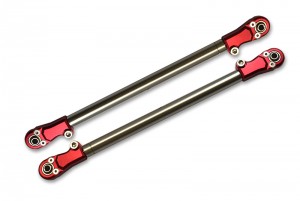 GPM SB2014SN STAINLESS STEEL ADJUSTABLE REAR UPPER CHASSIS LINK TIE RODS TEAM LOSI 1/6 4WD SUPER BAJA REY 2.0 BRUSHLESS DESERT TRUCK LOS05021 - RED - SB2014SN-R