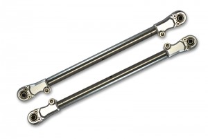 GPM SB2014SN STAINLESS STEEL ADJUSTABLE REAR UPPER CHASSIS LINK TIE RODS TEAM LOSI 1/6 4WD SUPER BAJA REY 2.0 BRUSHLESS DESERT TRUCK LOS05021 - SILVER - SB2014SN-S