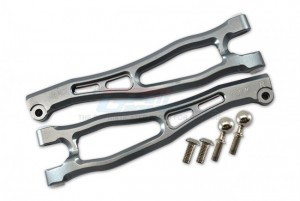 GPM MAFT5407 ALUMINUM FRONT UPPER ARMS ARRMA 1/7 4WD FIRETEAM TACTICAL UNIT 6S BLX SPEED ASSAULT VEHICLE ARA7618 - GUN SILVER - MAFT5407-GS