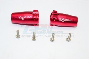 ALUMINIUM REAR AXLE ADAPTERS  - AXIAL SCX10 II - Red - SCX2022-R